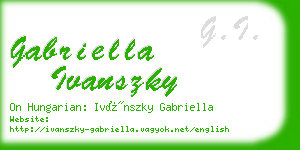 gabriella ivanszky business card